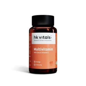 HealthKart hk vitals Multivitamin (60 Tablets) | For Men and Women | With Zinc, Vitamin C, Vitamin D3, Multiminerals & Ginseng Extract